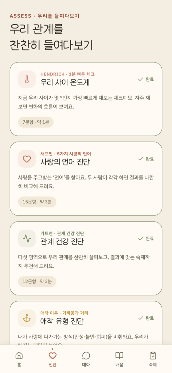 진단 화면